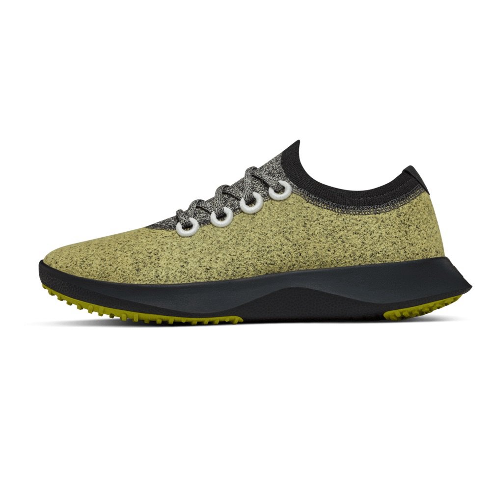 Allbirds Men\'s Wool Dasher Mizzles - Running Shoes Olive/Black - XRG903456